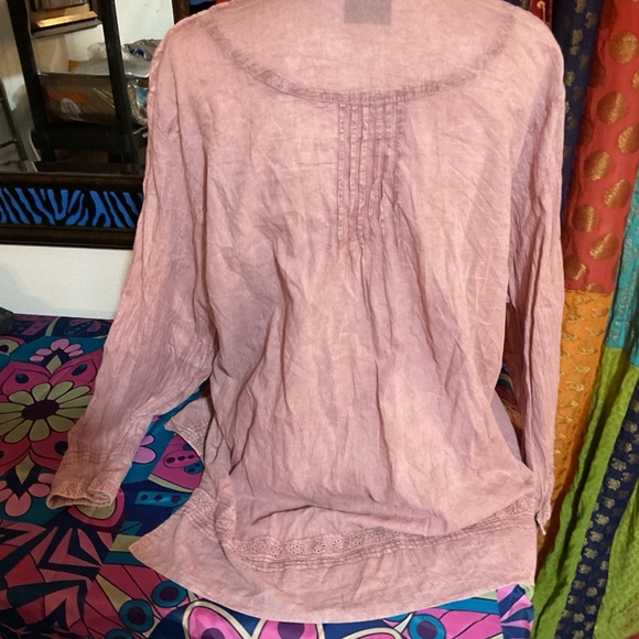 Noelle Vintage Washed Boho Hippie Tunic XL - Picture 6 of 6